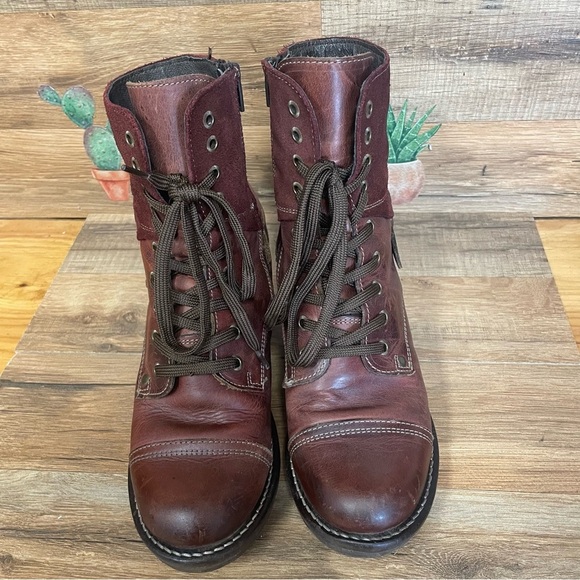 Taos Women's Crave Combat Boots Brunette - Picture 3 of 10